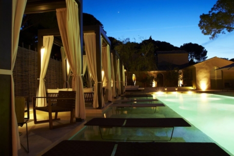 muse saint tropez pool at night