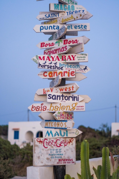 pampelonne wooden signpost saint tropez