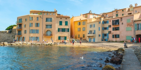 small bay saint tropez pastel houses